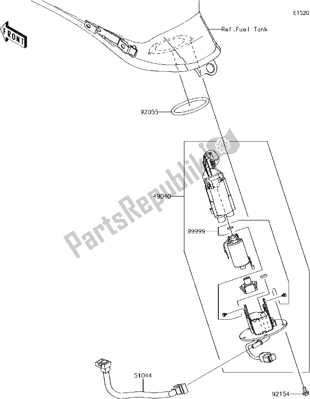 Toutes les pièces pour le 19 Fuel Pump du Kawasaki EN 650 Vulcan S Special Edition 2017