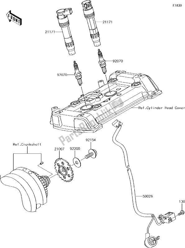 Toutes les pièces pour le 23 Ignition System du Kawasaki EN 650 Vulcan S Special Edition 2017