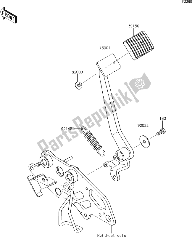 Wszystkie części do 40 Brake Pedal Kawasaki EN 650 Vulcan S Special Edition 2017