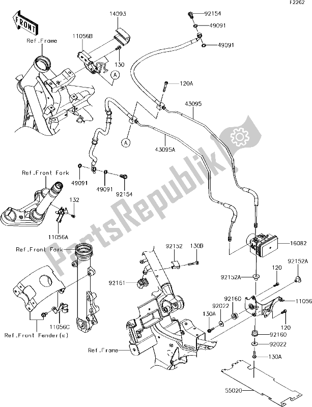 Toutes les pièces pour le 41 Brake Piping du Kawasaki EN 650 Vulcan S Special Edition 2017