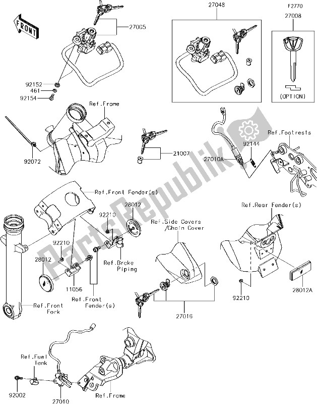 Toutes les pièces pour le 57 Ignition Switch du Kawasaki EN 650 Vulcan S Special Edition 2017