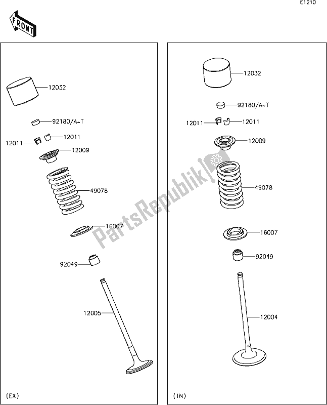 Alle onderdelen voor de 6 Valve(s) van de Kawasaki ER 650 Z 650L Lams 2017