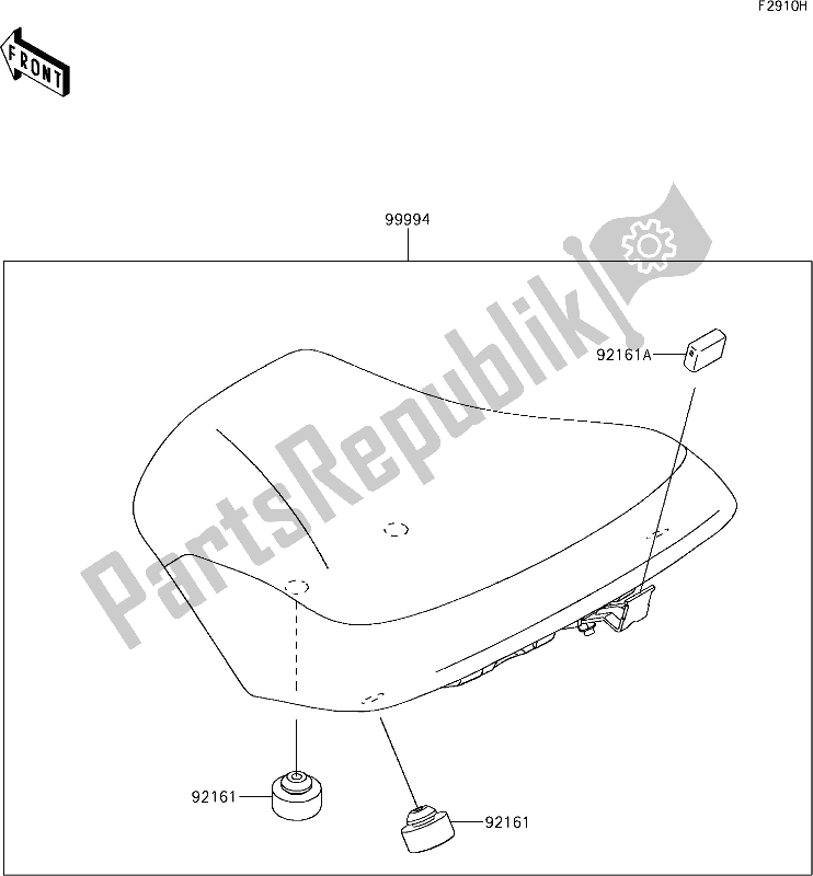 All parts for the 74 Accessory(high-seat) of the Kawasaki ER 650 Z 650L Lams 2017