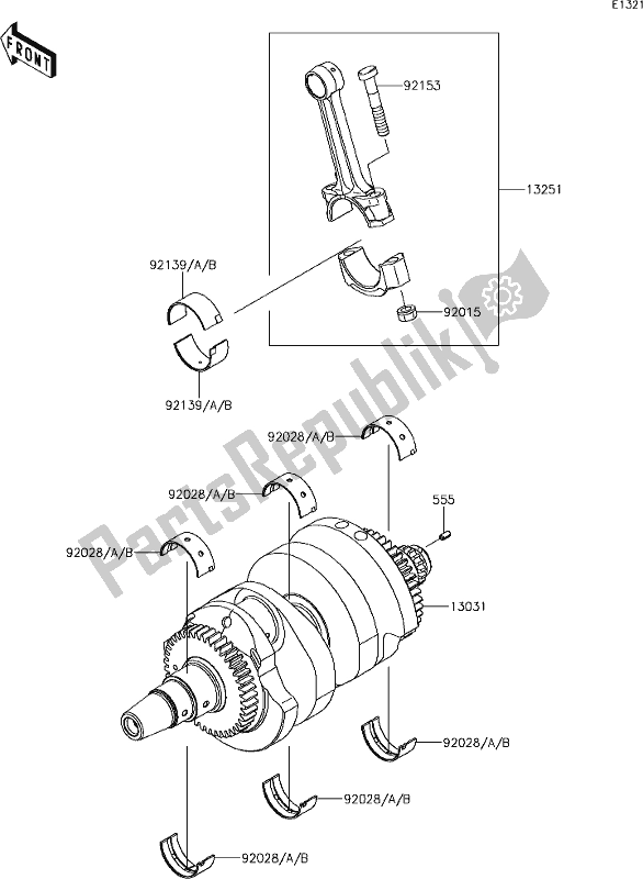 Tutte le parti per il 8 Crankshaft del Kawasaki ER 650 Z 650L Lams 2017