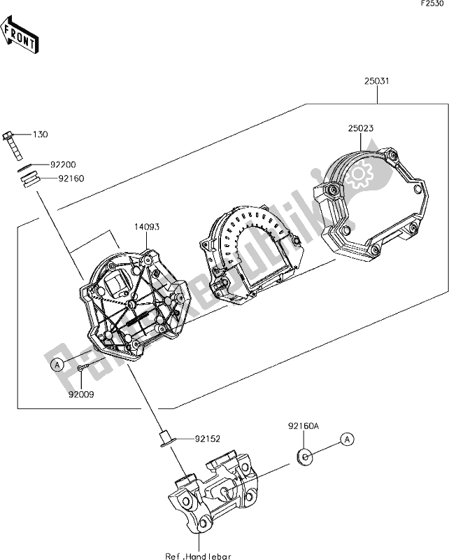 All parts for the 50 Meter(s) of the Kawasaki ER 650 Z 650L Lams 2018