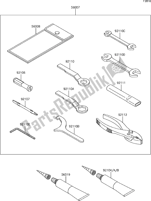 Todas las partes para 58 Owner's Tools de Kawasaki ER 650 Z 650L Lams 2018