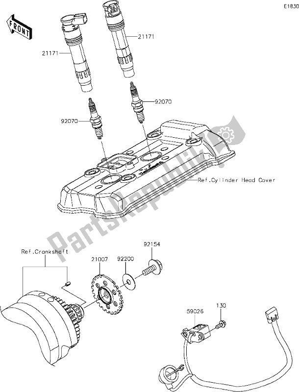 Alle onderdelen voor de 23 Ignition System van de Kawasaki ER 650 Z 650L Lams 2019