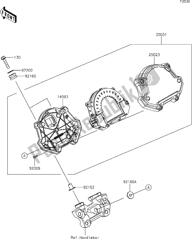 All parts for the 50 Meter(s) of the Kawasaki ER 650 Z 650L Lams 2019