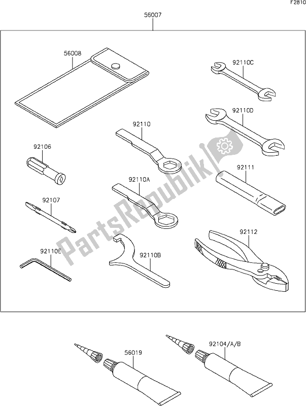 All parts for the 58 Owner's Tools of the Kawasaki ER 650 Z 650L Lams 2019