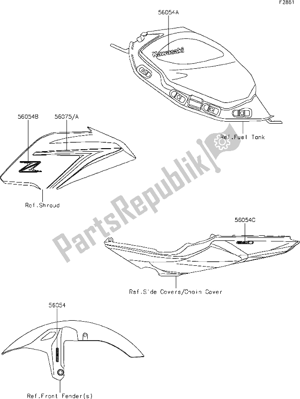 Todas las partes para 60 Decals(black)(hhfw) de Kawasaki ER 650 Z 650L Lams 2019