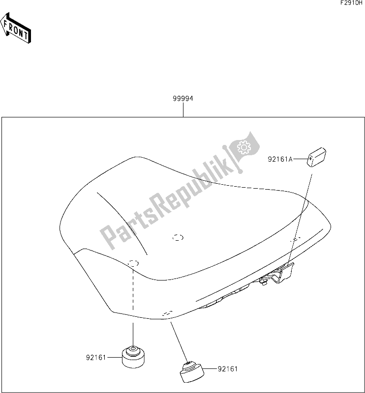 All parts for the 76 Accessory(high-seat) of the Kawasaki ER 650 Z 650L Lams 2019