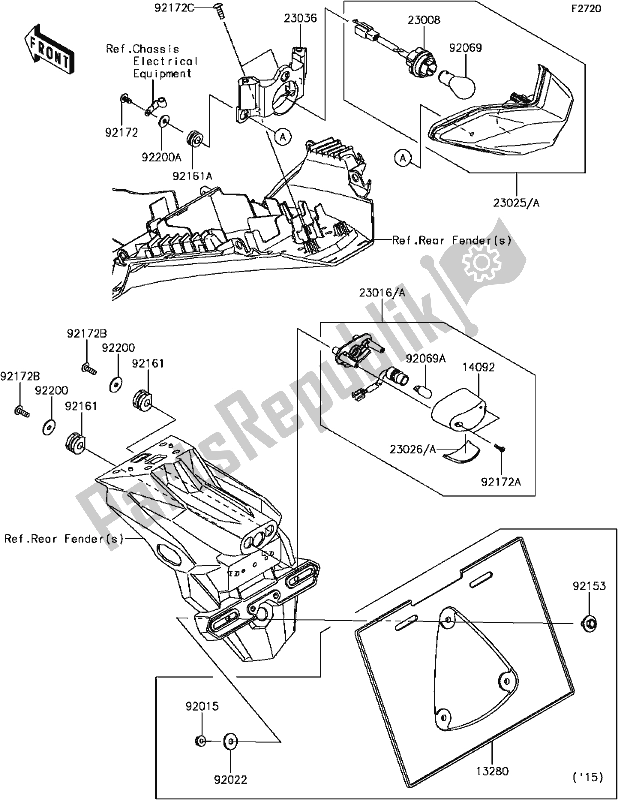 Todas las partes para G-7 Taillight(s) de Kawasaki EX 300 Ninja 2017