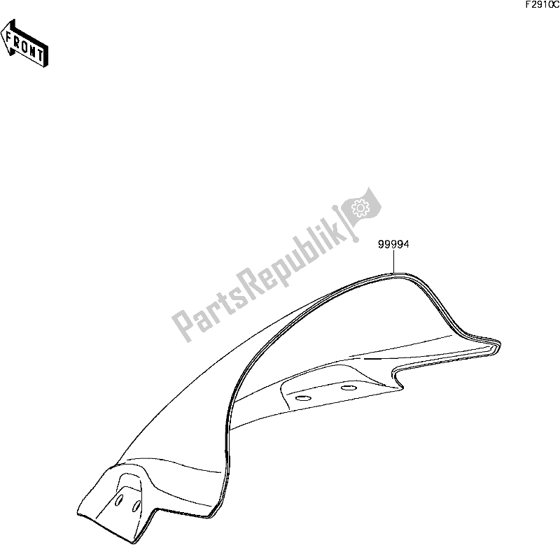 All parts for the H-11accessory(windshield) of the Kawasaki EX 300 Ninja 2017