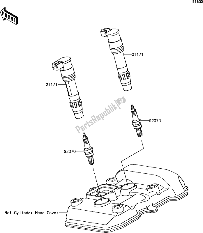 Alle onderdelen voor de C-11ignition System van de Kawasaki EX 300 Ninja ABS 2017