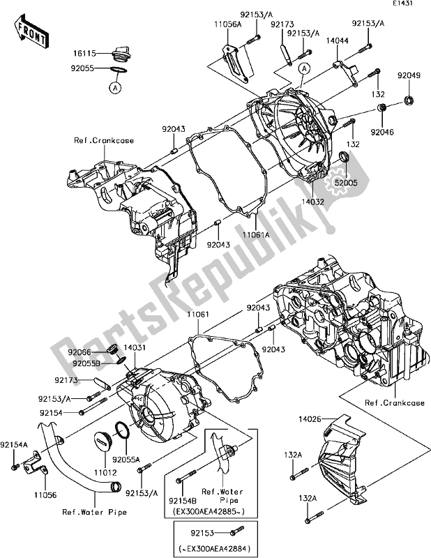 Todas las partes para C-5 Engine Cover(s) de Kawasaki EX 300 Ninja ABS 2017