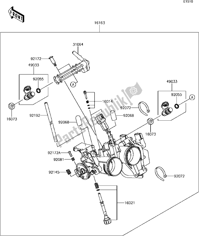 All parts for the C-6 Throttle of the Kawasaki EX 300 Ninja ABS 2017