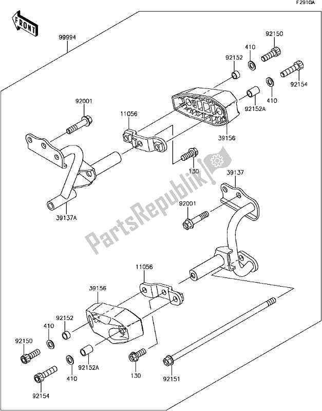 All parts for the I-3 Accessory(engine Guard) of the Kawasaki EX 300 Ninja ABS 2017