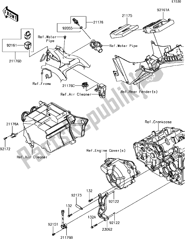 All parts for the C-8 Fuel Injection of the Kawasaki EX 300 Ninja SE 2017