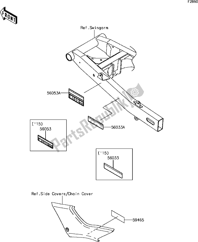 All parts for the G-12labels of the Kawasaki EX 300 Ninja SE 2017