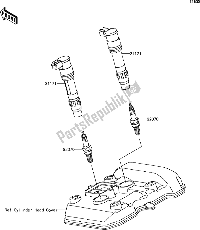 Toutes les pièces pour le C-11ignition System du Kawasaki EX 300 Ninja SE ABS 2017