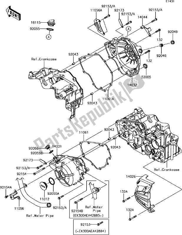 Todas las partes para C-5 Engine Cover(s) de Kawasaki EX 300 Ninja SE ABS 2017