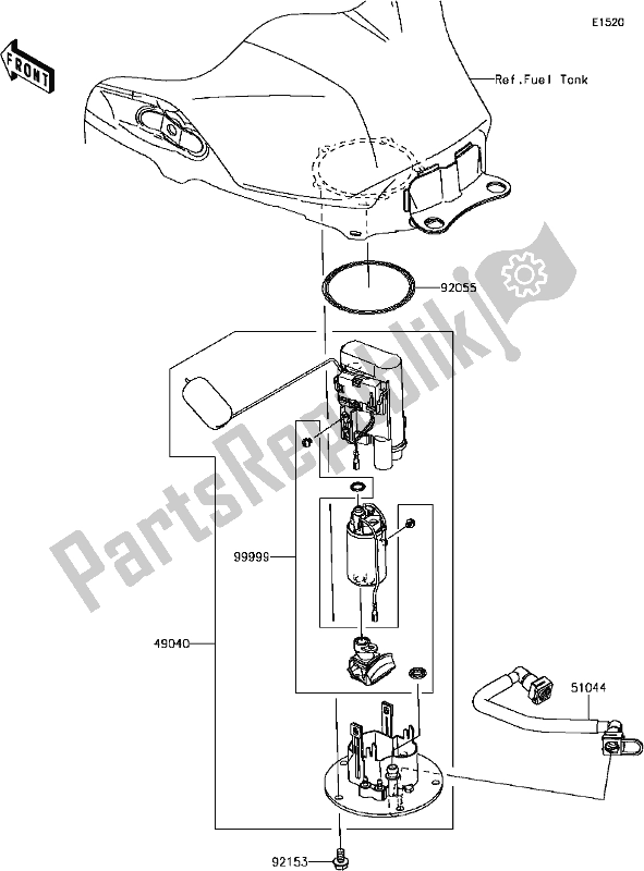 All parts for the C-7 Fuel Pump of the Kawasaki EX 300 Ninja SE ABS 2017