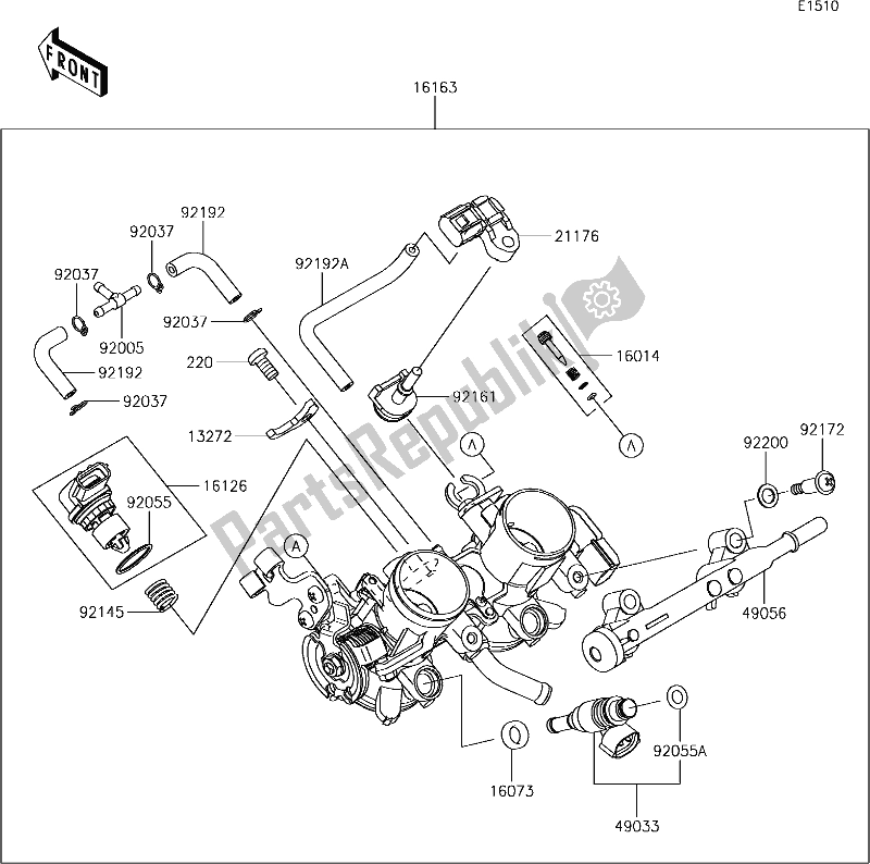 Toutes les pièces pour le 18 Throttle du Kawasaki EX 400 Ninja 2018