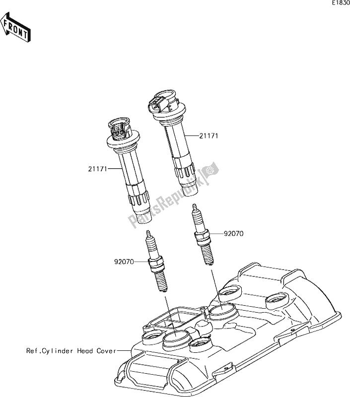 All parts for the 24 Ignition System of the Kawasaki EX 400 Ninja 2018