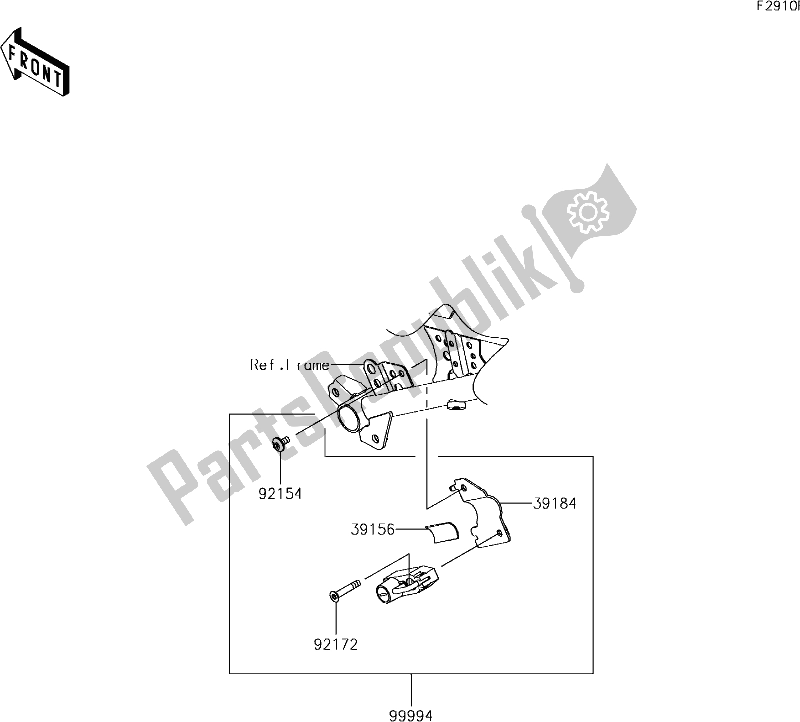 Tutte le parti per il 72 Accessory(helmet Lock) del Kawasaki EX 400 Ninja 2018