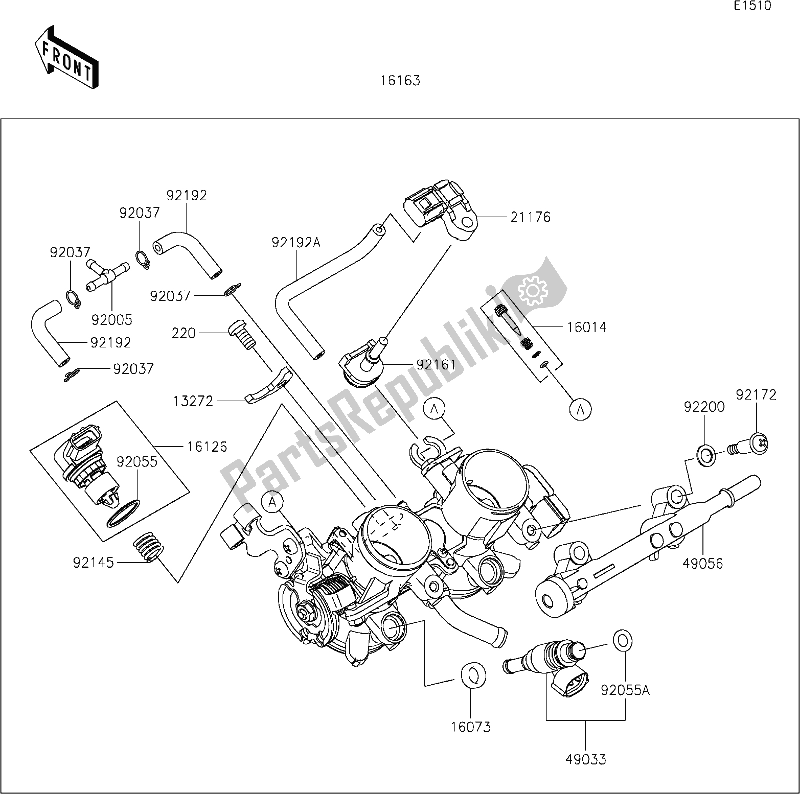 Toutes les pièces pour le 18 Throttle du Kawasaki EX 400 Ninja 2019