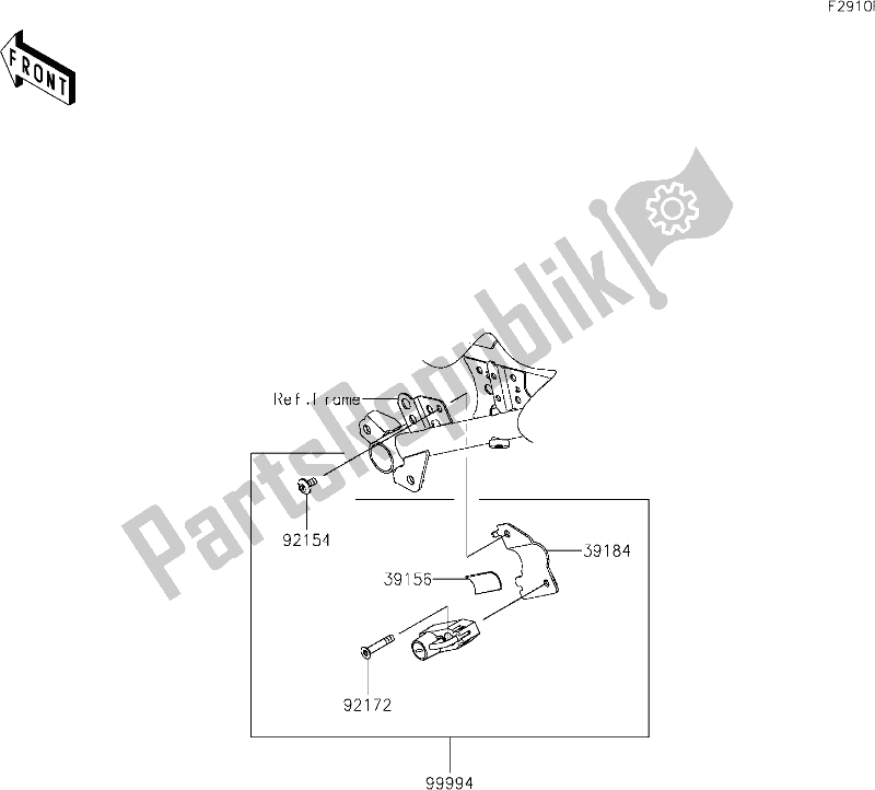 Alle onderdelen voor de 72 Accessory(helmet Lock) van de Kawasaki EX 400 Ninja 2019