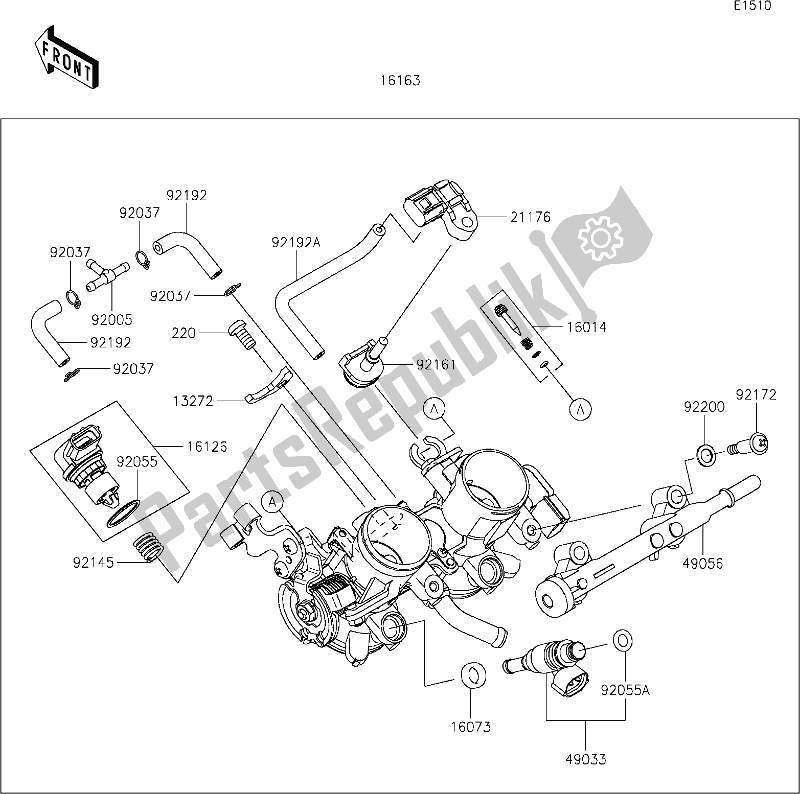 Todas las partes para 18 Throttle de Kawasaki EX 400 Ninja 2020