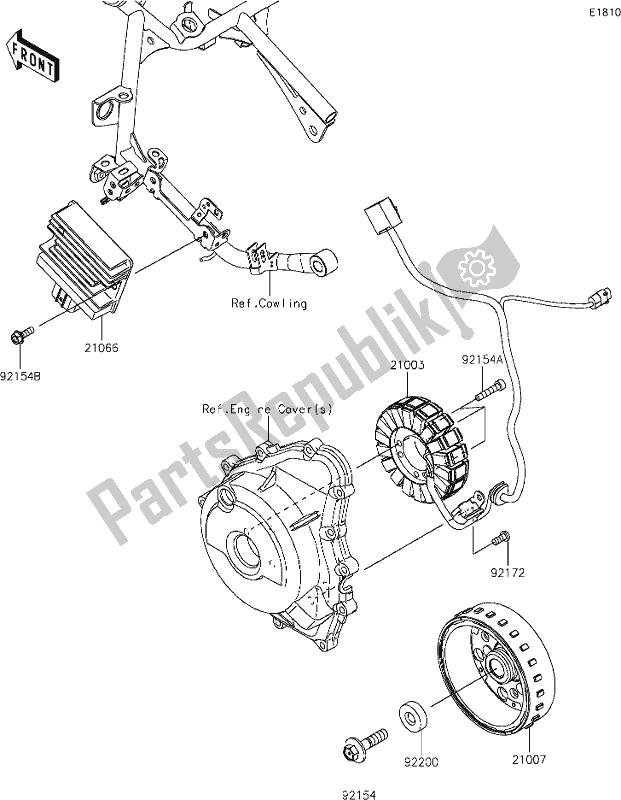 Todas las partes para 23 Generator de Kawasaki EX 400 Ninja 2020