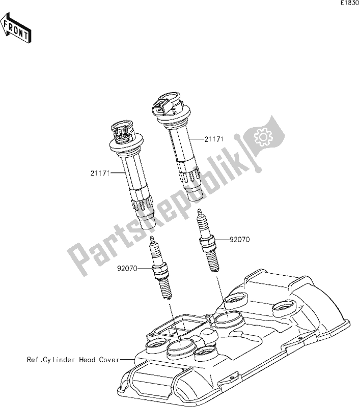 Alle onderdelen voor de 24 Ignition System van de Kawasaki EX 400 Ninja 2020