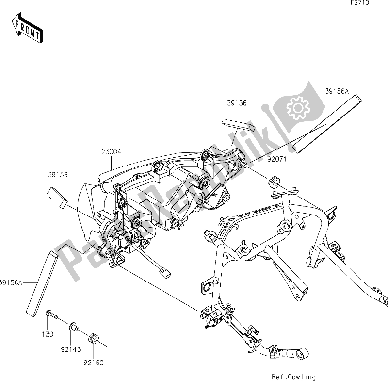 Alle onderdelen voor de 54 Headlight(s) van de Kawasaki EX 400 Ninja 2021