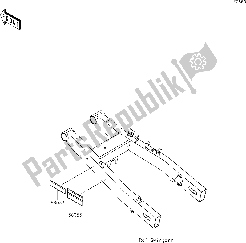 All parts for the 60 Labels of the Kawasaki EX 400 Ninja 2021