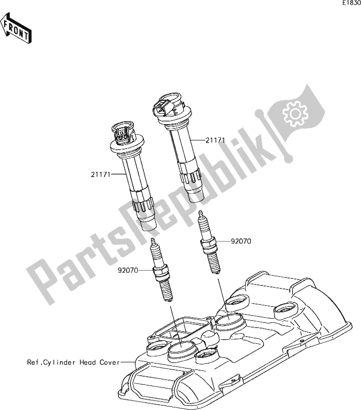 Toutes les pièces pour le 24 Ignition System du Kawasaki EX 400 Ninja KRT 2018