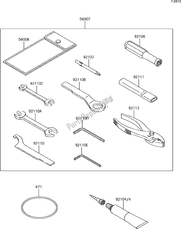 Toutes les pièces pour le 59 Owner's Tools du Kawasaki EX 400 Ninja KRT 2018