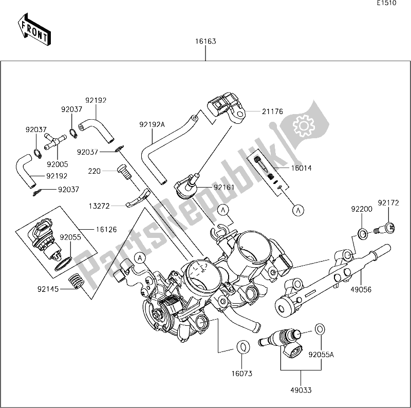 Tutte le parti per il 18 Throttle del Kawasaki EX 400 Ninja SE 2018