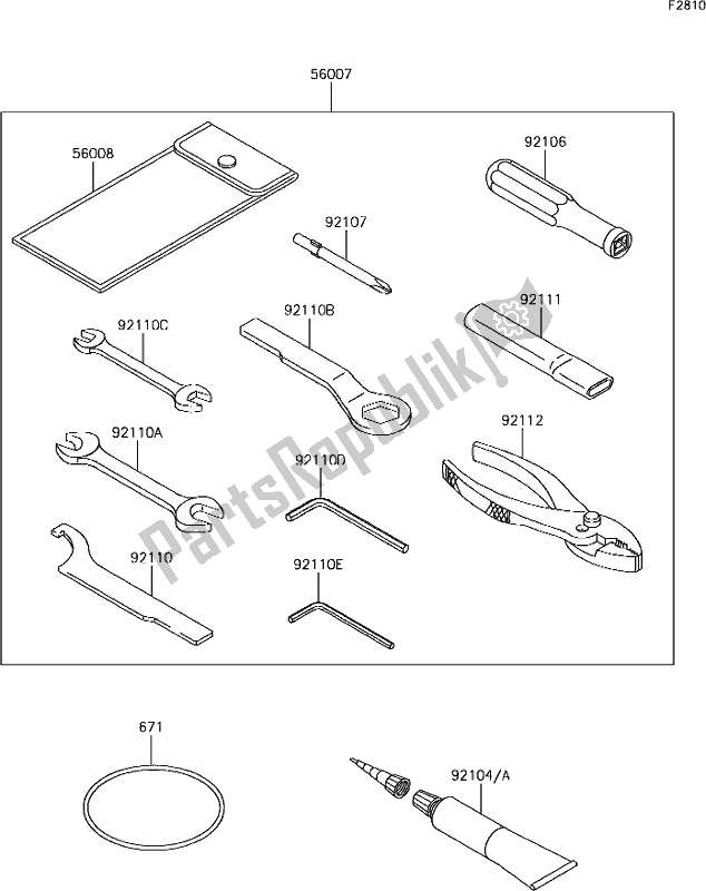 Tutte le parti per il 59 Owner's Tools del Kawasaki EX 400 Ninja SE 2018