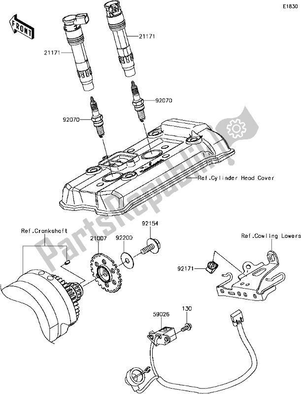 Tutte le parti per il C-14ignition System del Kawasaki EX 650 Ninja 2017