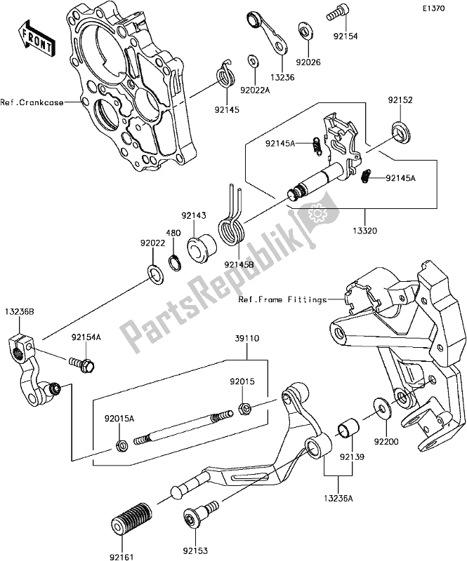 Toutes les pièces pour le C-3 Gear Change Mechanism du Kawasaki EX 650 Ninja 2017