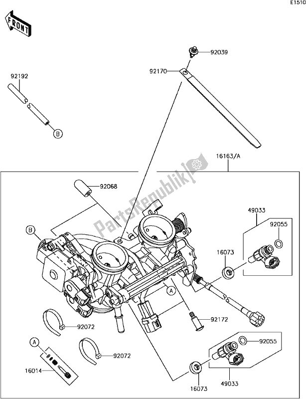 Tutte le parti per il C-9 Throttle del Kawasaki EX 650 Ninja 2017