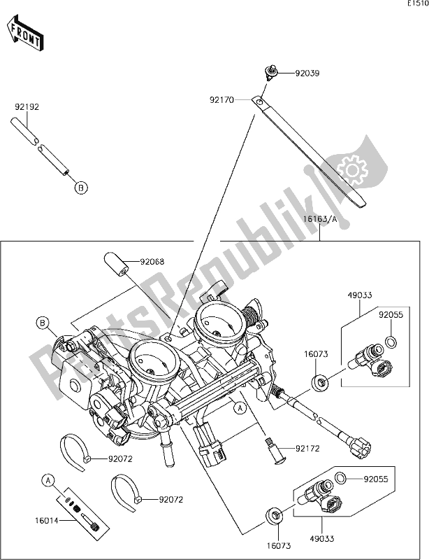 Todas las partes para 18 Throttle de Kawasaki EX 650 Ninja 2018