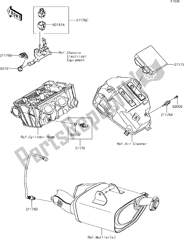 All parts for the 20 Fuel Injection of the Kawasaki EX 650 Ninja 2018