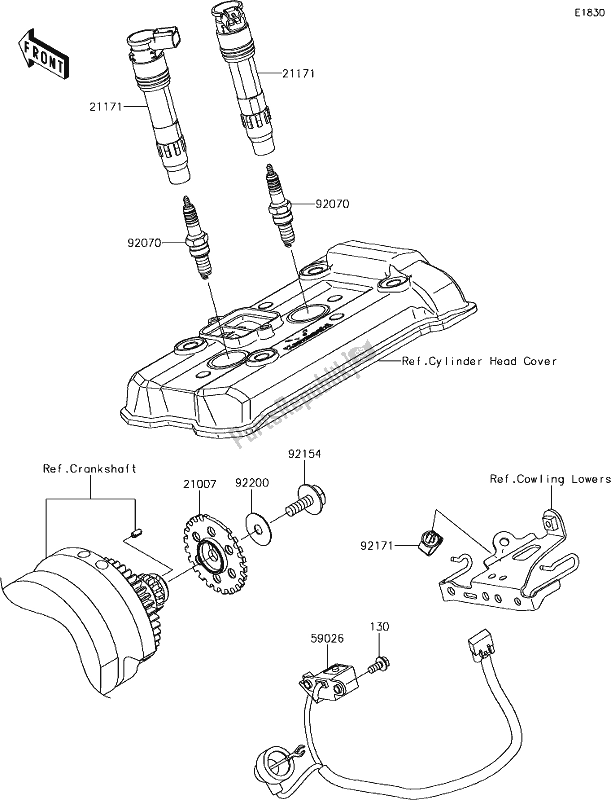 Todas las partes para 23 Ignition System de Kawasaki EX 650 Ninja 2018