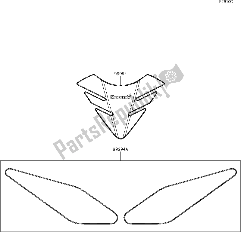 All parts for the 68 Accessory(pads) of the Kawasaki EX 650 Ninja 2018