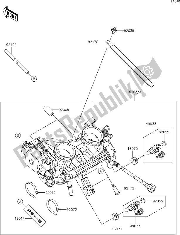 Tutte le parti per il 18 Throttle del Kawasaki EX 650 Ninja 2019