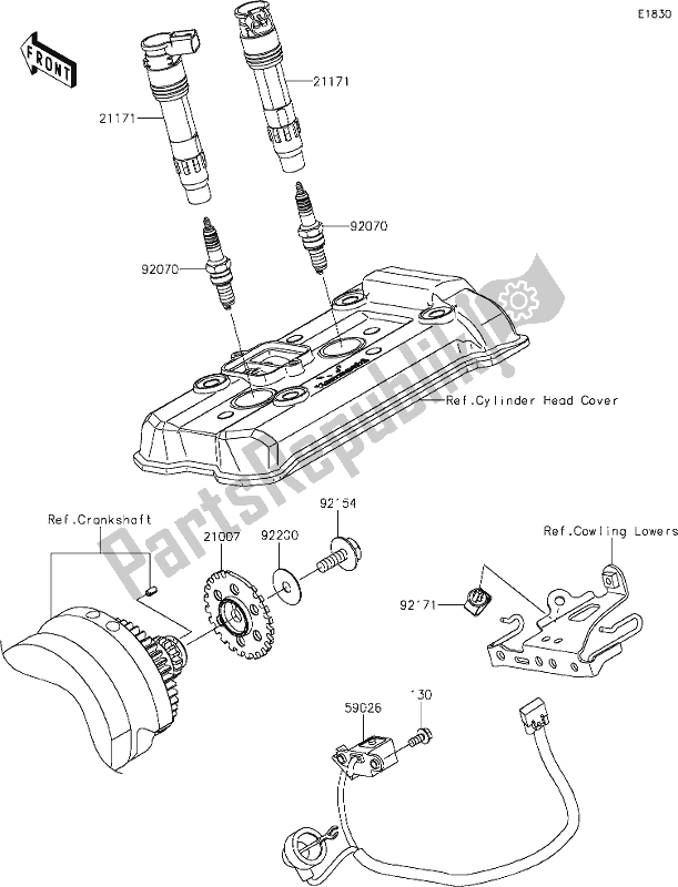 Alle onderdelen voor de 23 Ignition System van de Kawasaki EX 650 Ninja 2019