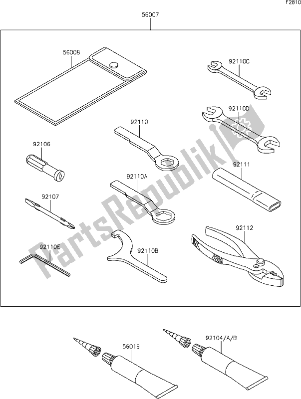 All parts for the 58 Owner's Tools of the Kawasaki EX 650 Ninja 2019